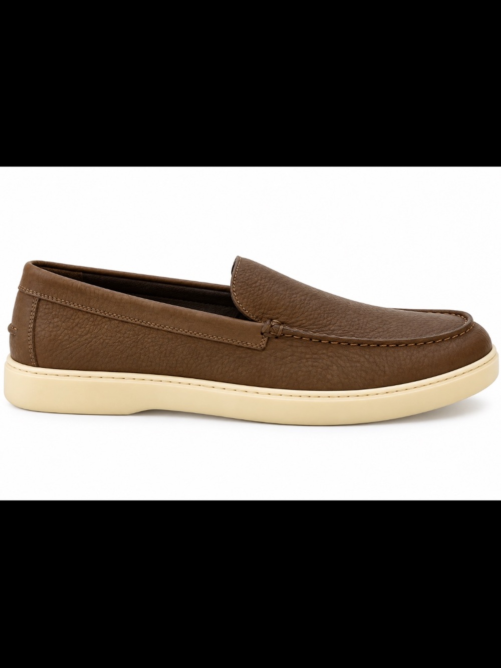Massimo Dutti Men’s Brown Nubuck Leather Moccasin Loafers Size 13 NWT